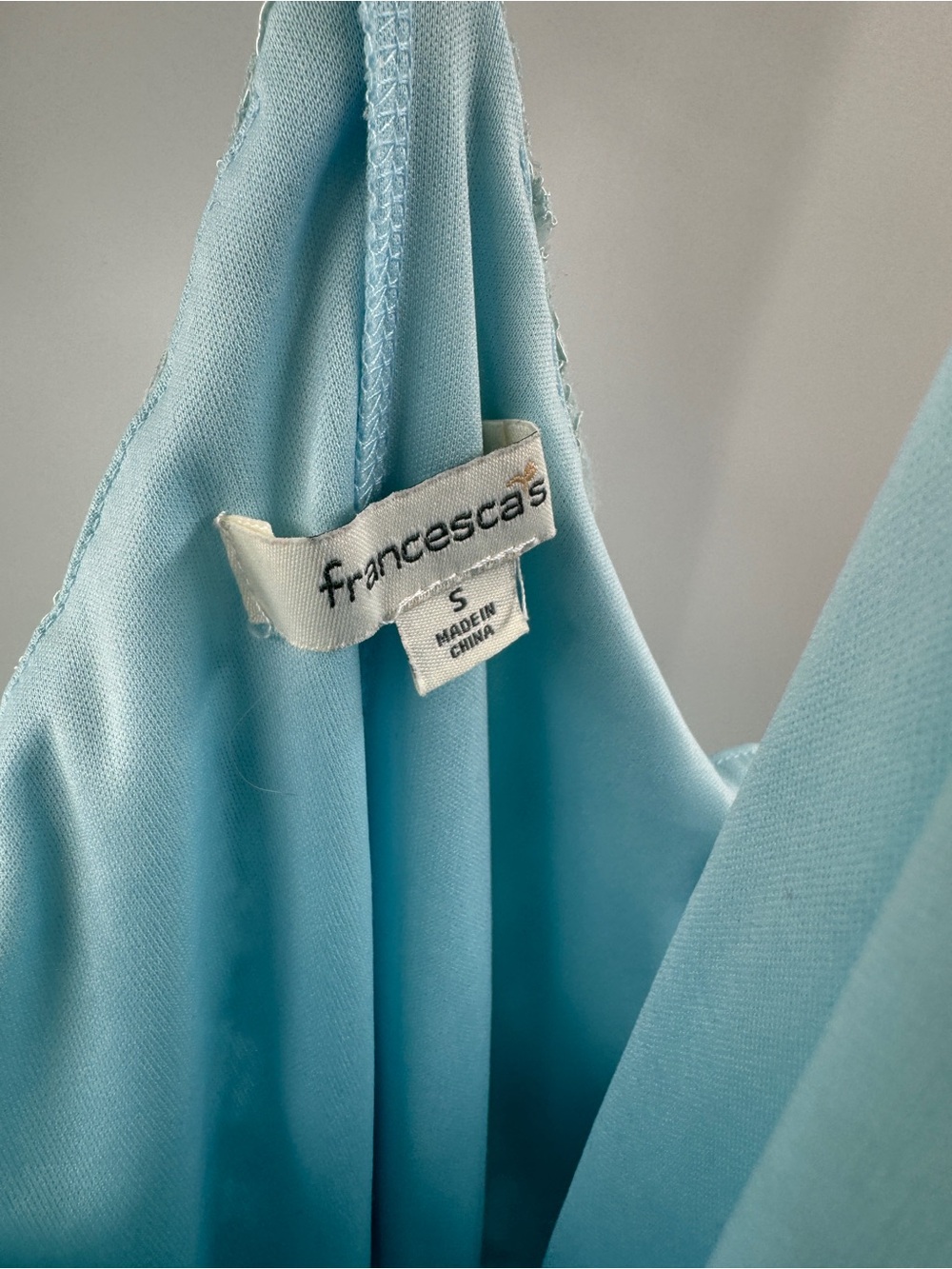 Francesca's Light Blue Lace Cold Shoulder Mini Dress – Women's Small - Picture 4 of 8